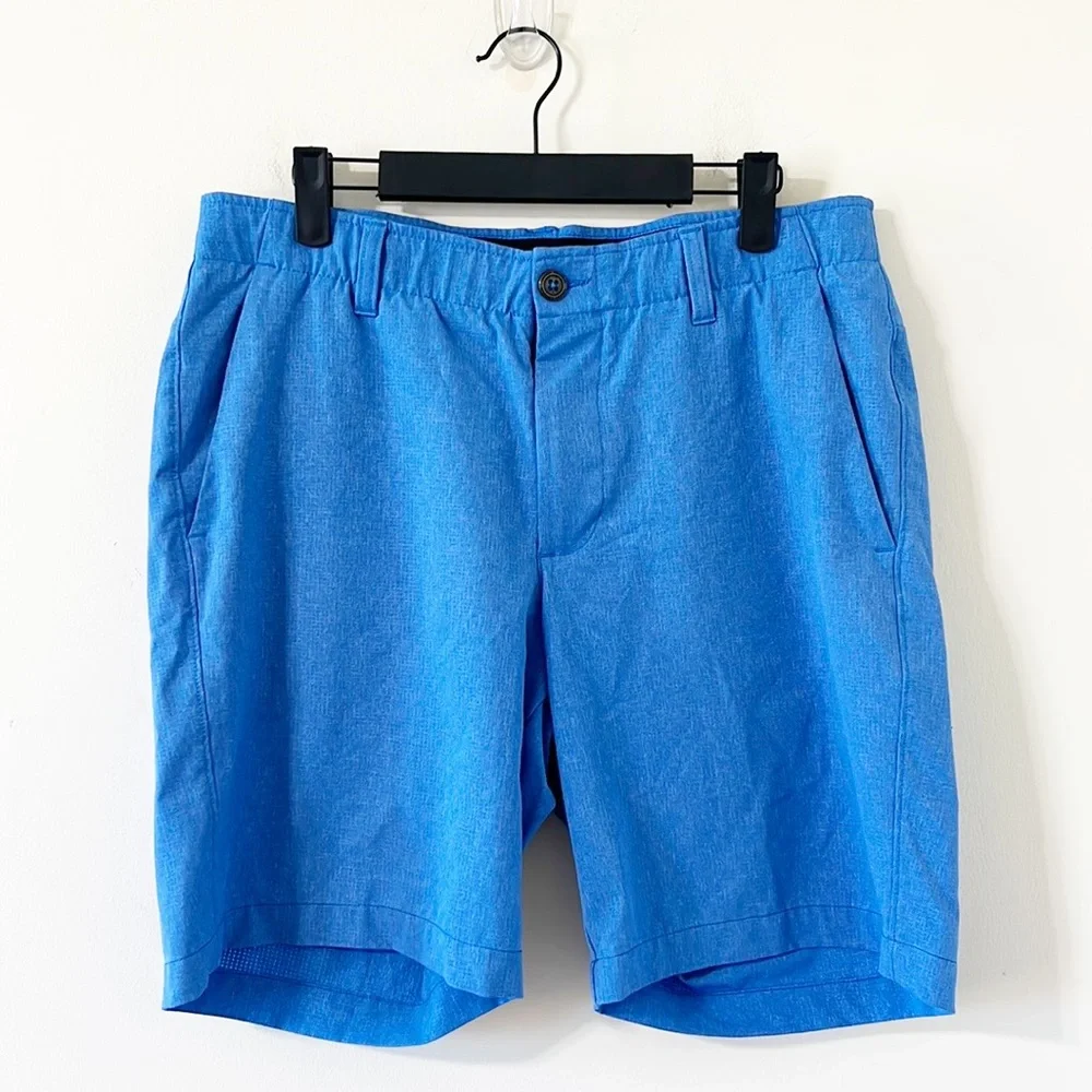 Under Armour Men’s Blue Showdown Flat Front Shorts Size 34 - Picture 2 of 9